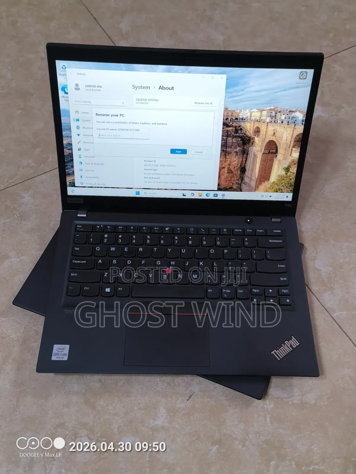 Laptop Lenovo ThinkPad T14s Gen 1 32GB Intel Core i7 SSD 256GB