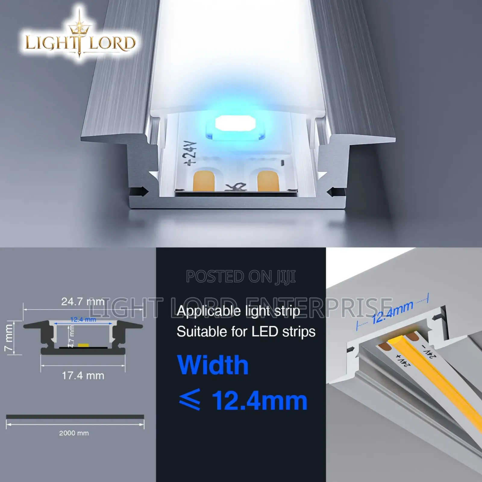 (001) 17mm Aluminum Profile Channel 3meters