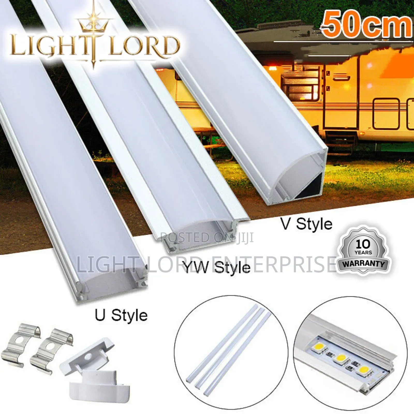 (0034) Ai v/U Aluminum Profile Channel 10feet
