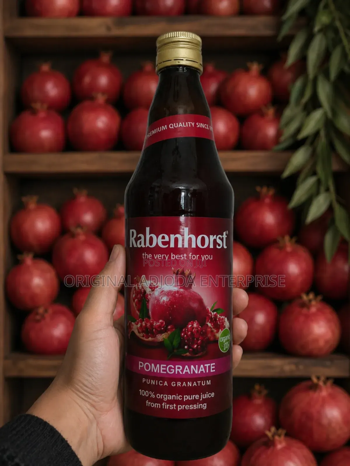 Organic Rabenhorst Pomegranate Pure Juice – 100% Pressed – 750 Ml