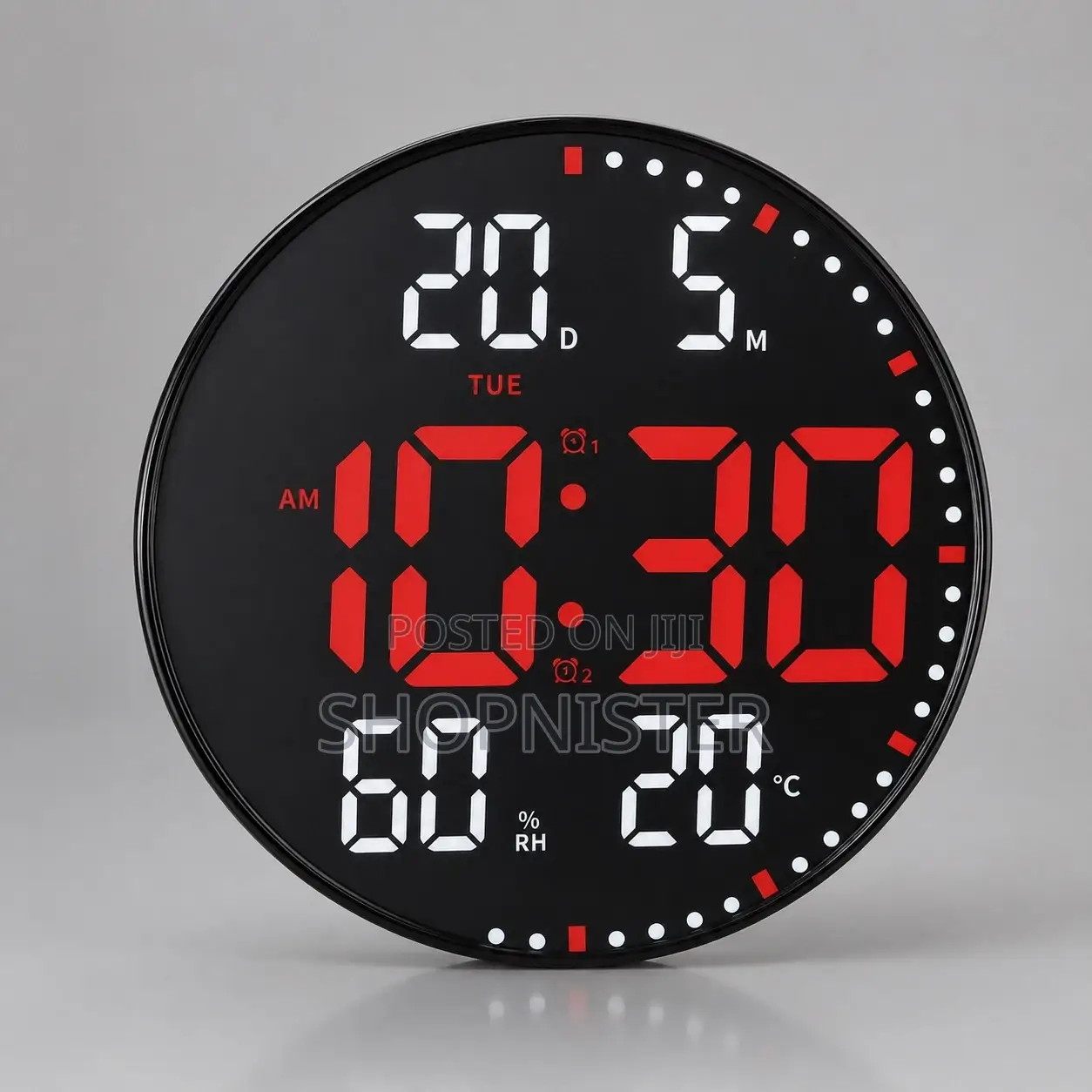 Led Digital Wall Clock With Remote Control | Large Display