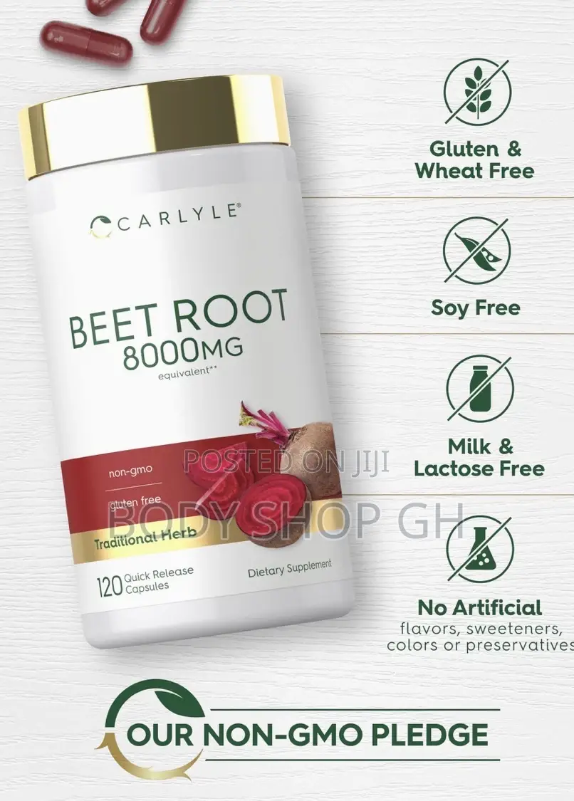 Horbäach Nitric Oxide Beet Root Capsules | 120 Count