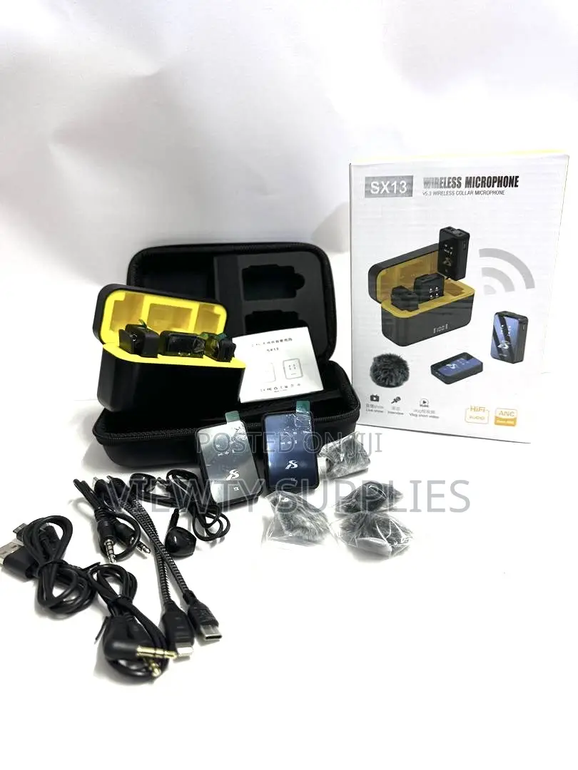 4 Mics 3-in-1 100 Meters Wireless Lapel Microphones With Battery Case