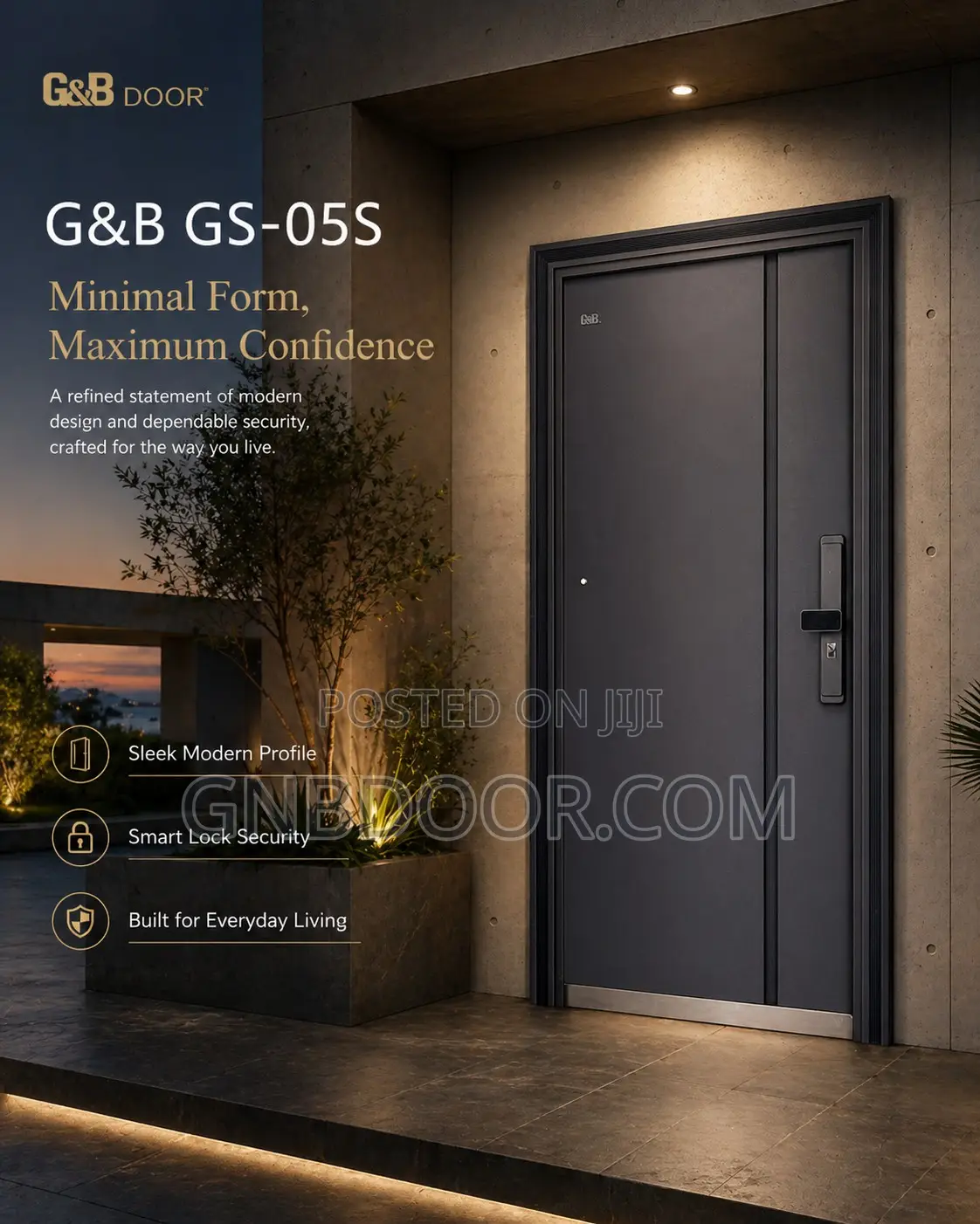 Gs-05s Simple Design Security Door Turkey Door