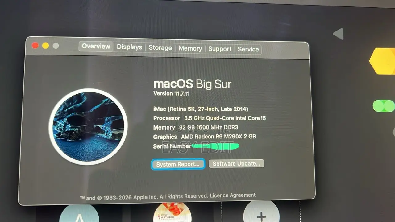Desktop Computer Apple iMac 32GB Intel Core i5 SSD 1T