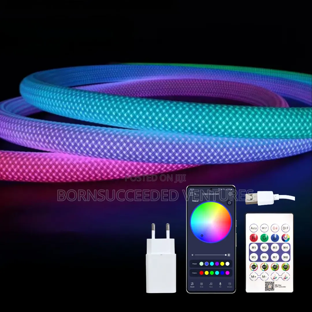 Usb Powered Rgbic Woven Neon Rope Light – 360° Waterproof