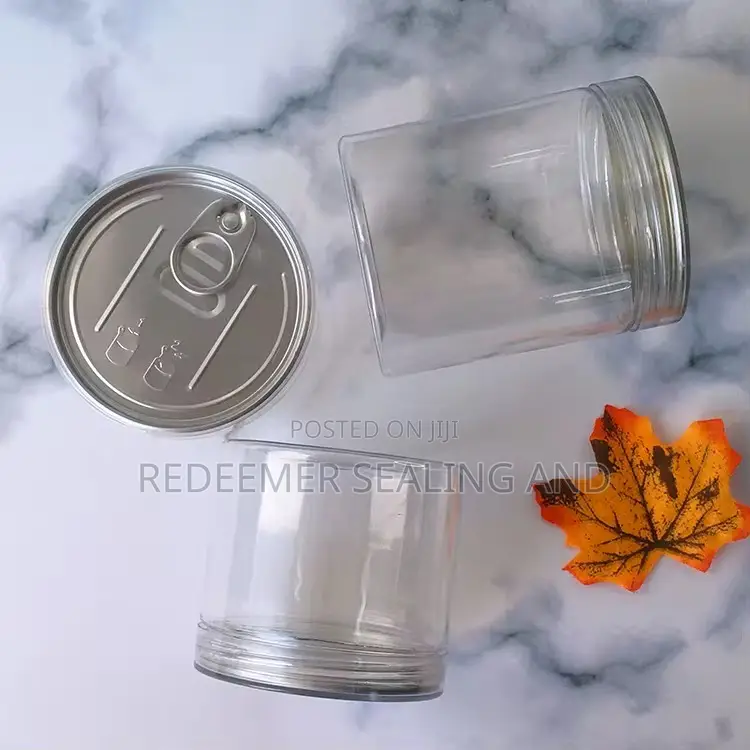 Pet Plastic Jar/Cans With Aluminum Lid