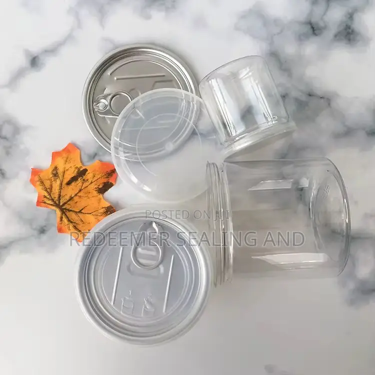 Pet Plastic Jar/Cans With Aluminum Lid