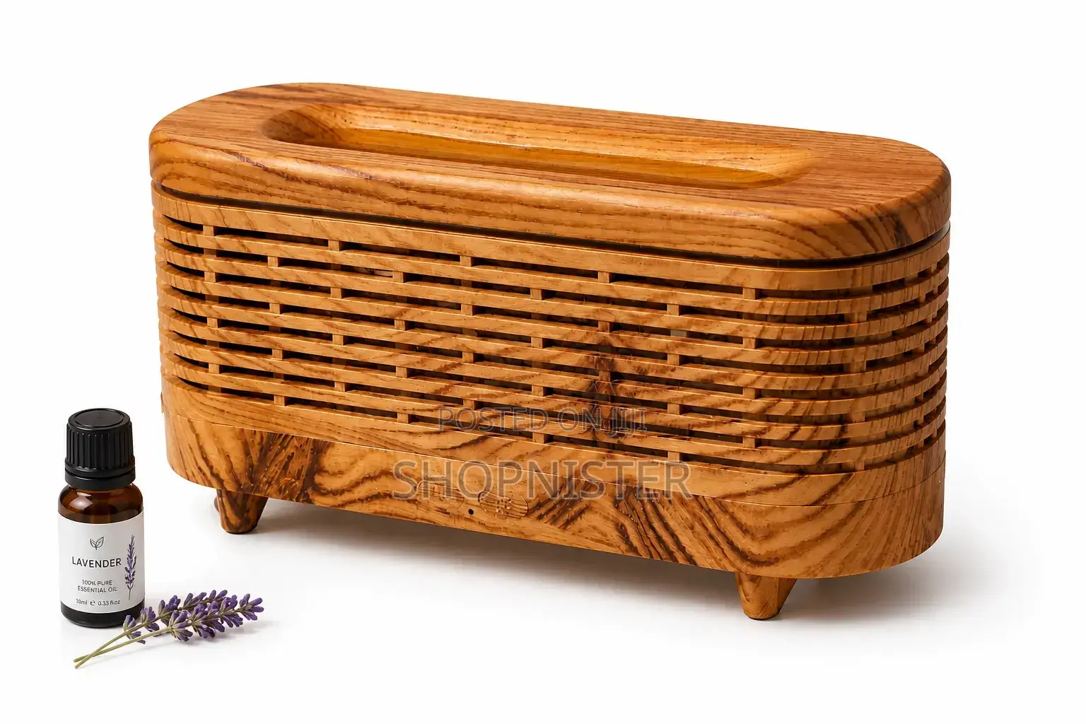Premium Flame Effect Aroma Diffuser – Luxury Wooden Design 