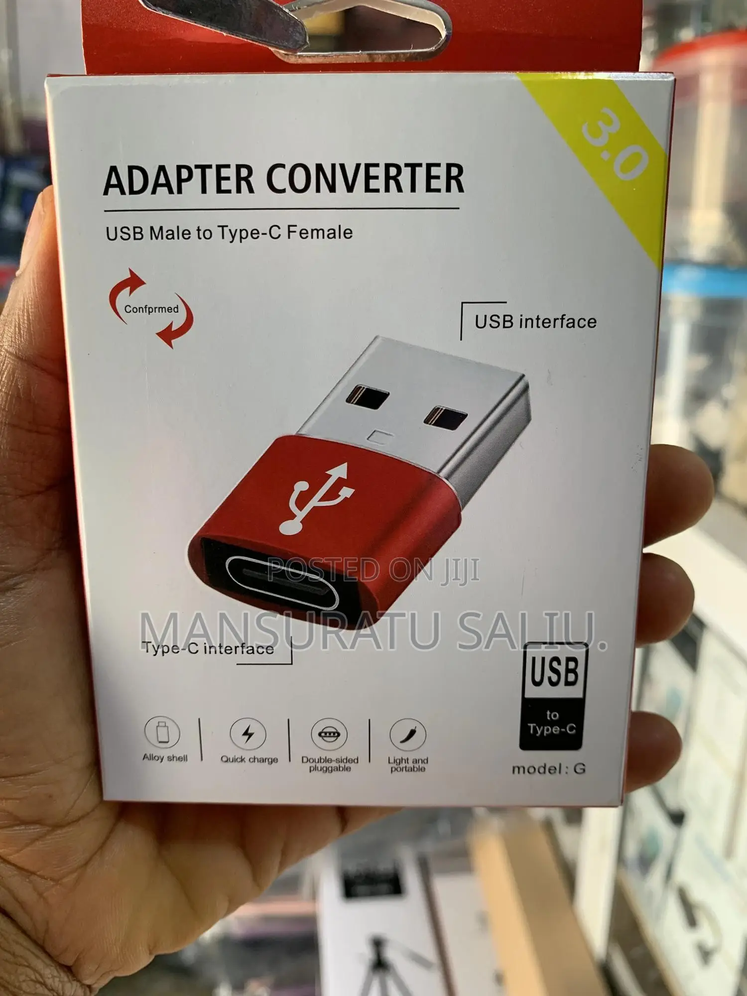 Adapter Converter Usb Male to Type C Female