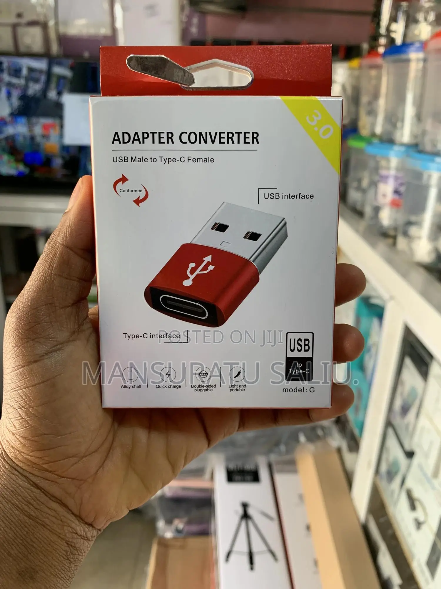Adapter Converter Usb Male to Type C Female