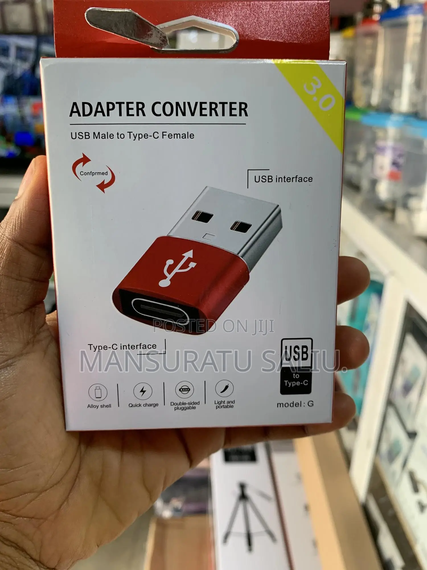 Adapter Converter Usb Male to Type C Female