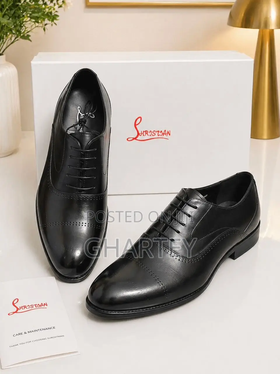 Timeless Prestige Black Cap-Toe Executive Oxford Shoes