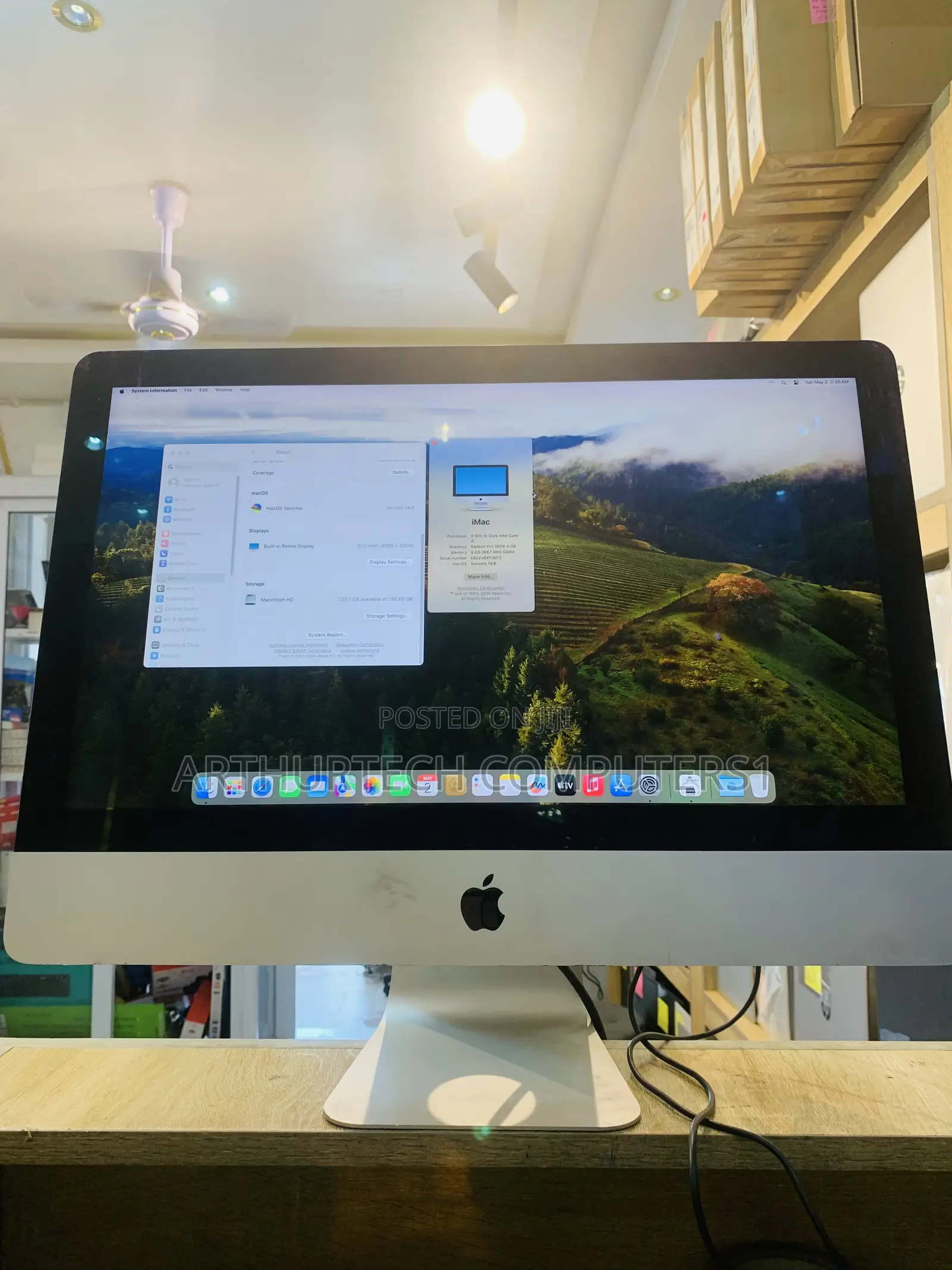 Desktop Computer Apple iMac 8GB Intel Core i5 SSD 256GB