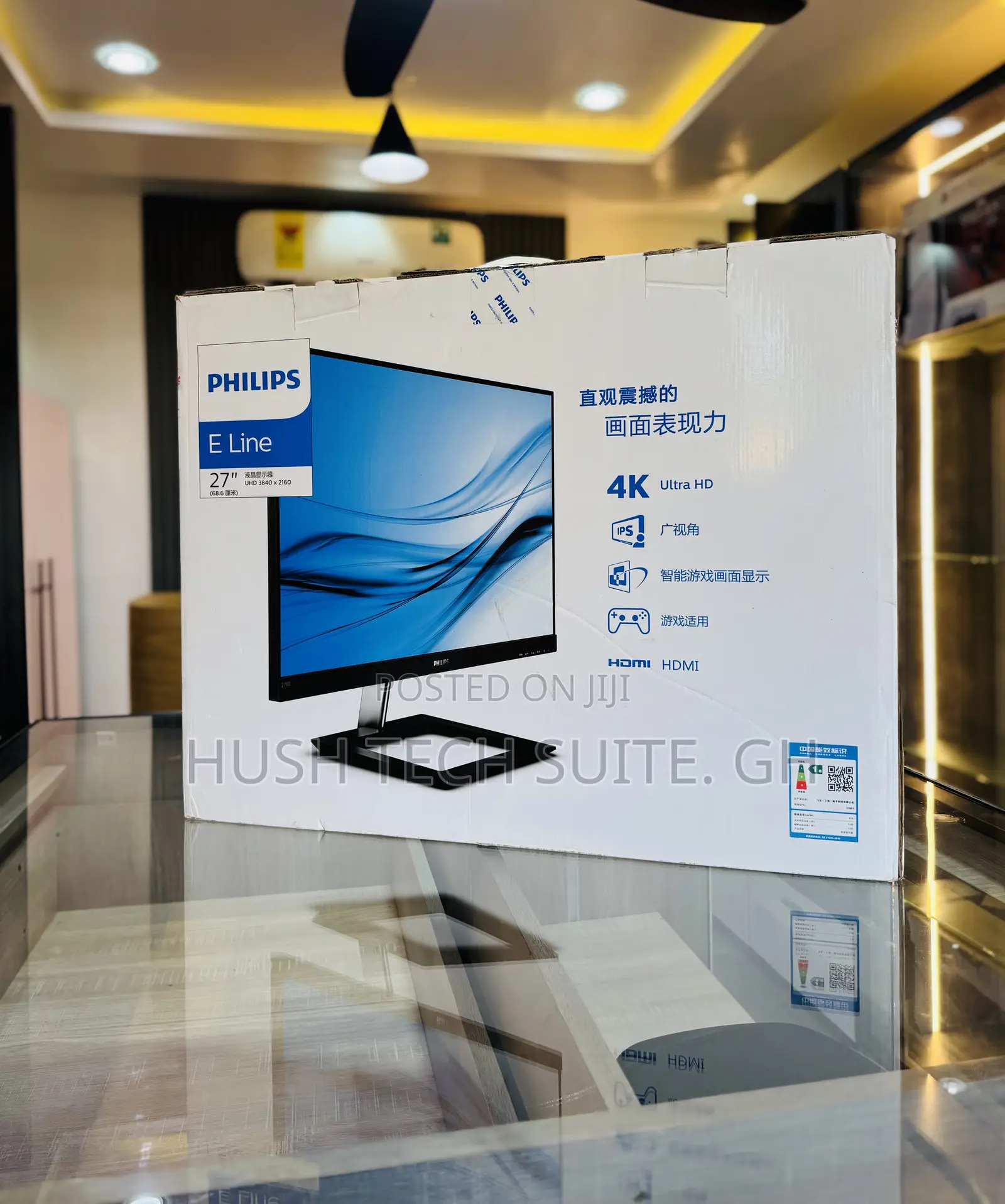 New Philips 27” Ips Display Uhd 3840x 2160 Edgeless Monitor