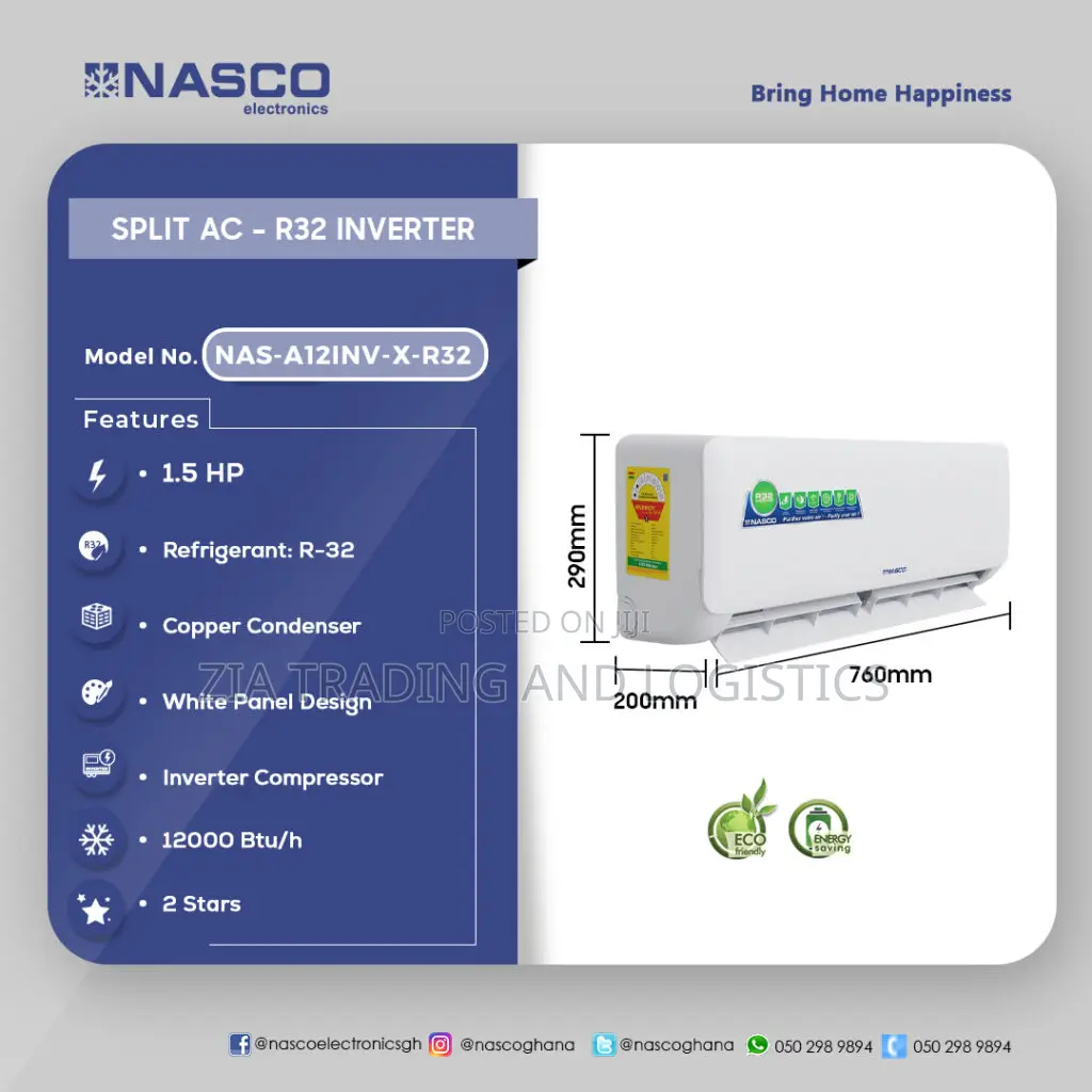 Nasco 1.5hp Split Inverter Air Condition