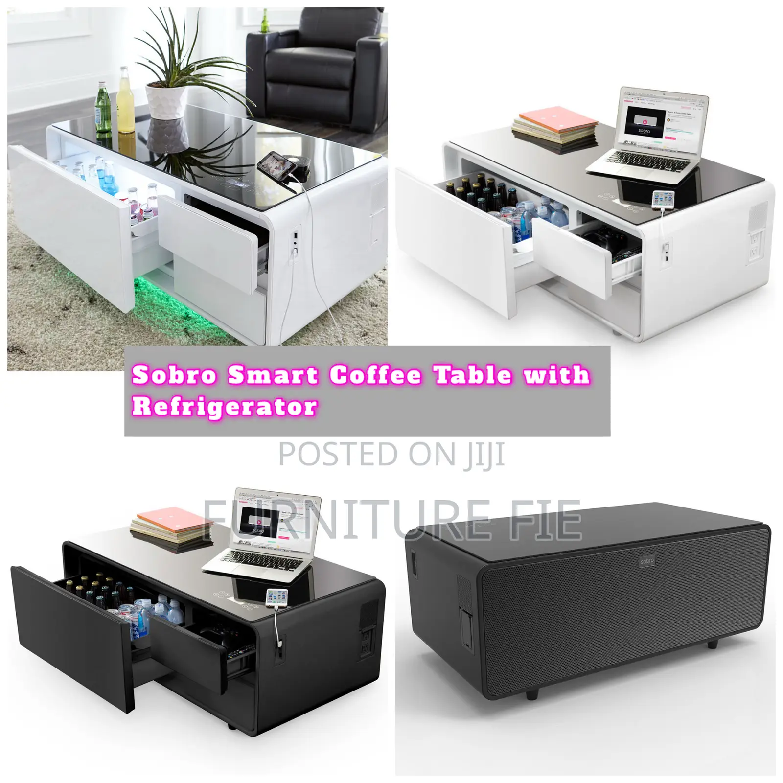 Sobro Smart Coffee Table With Refrigerator From Macy’S Usa