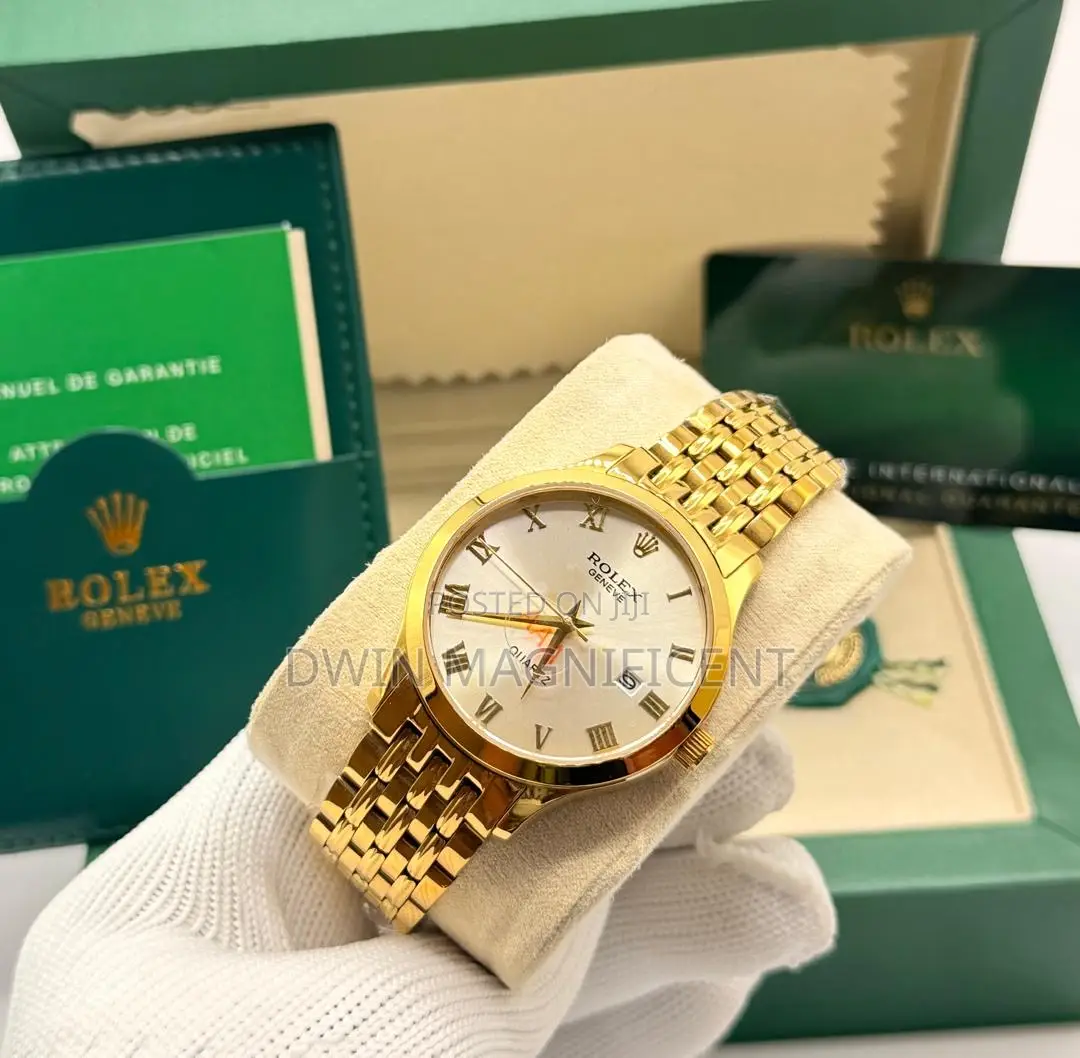 Rolex Geneve Roman Numerals Quartz Watch