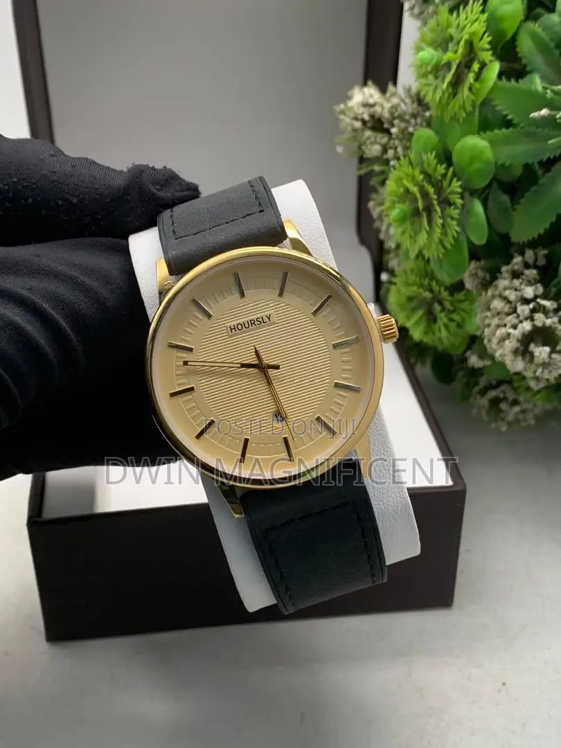 Leather Strap Hoursly Anti-Fade Unisex Watch