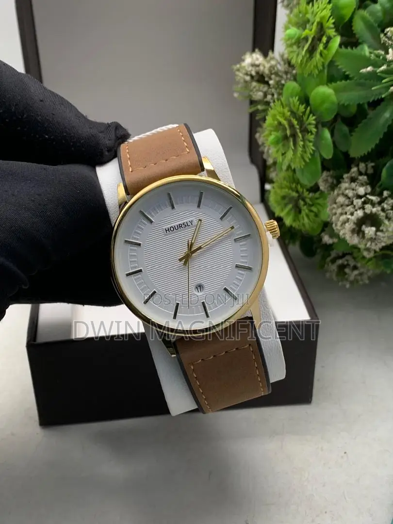 Leather Strap Hoursly Anti-Fade Unisex Watch