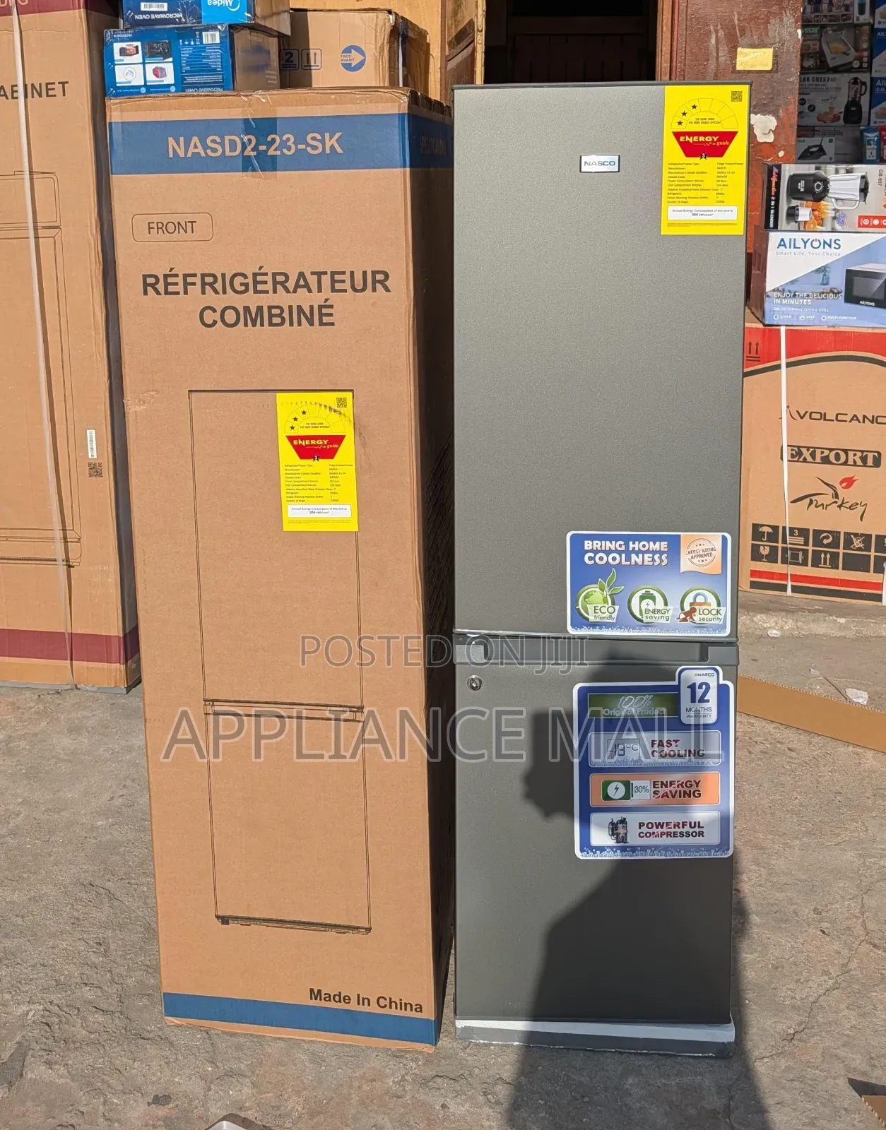 Nasco 170ltr Bottom Freezer Refrigerator