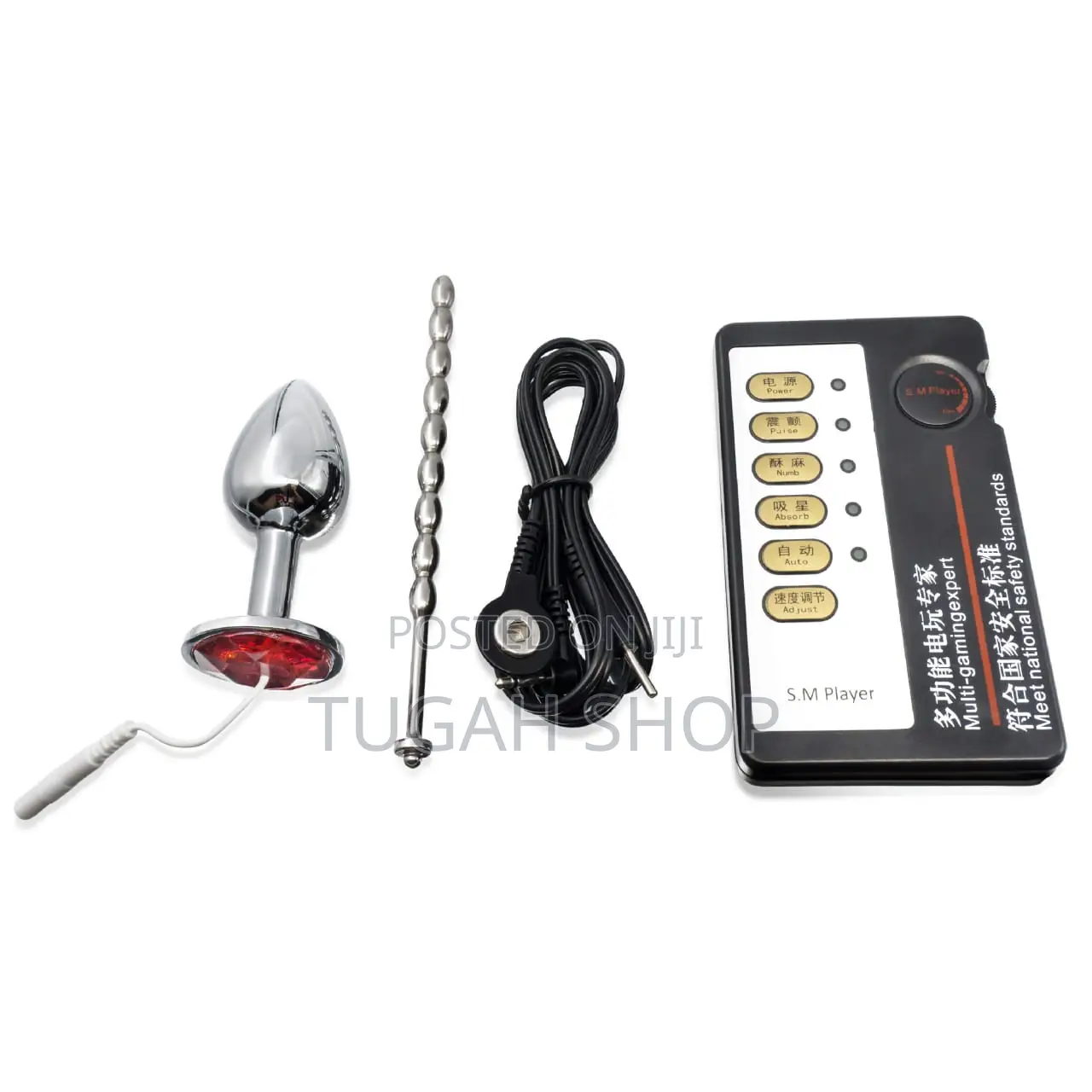 BDSM Restraint Electro Shock Pulse With Anal Plug