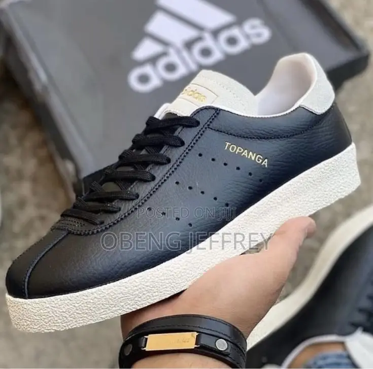Original Adidas Topanga White Sole, Upper Black