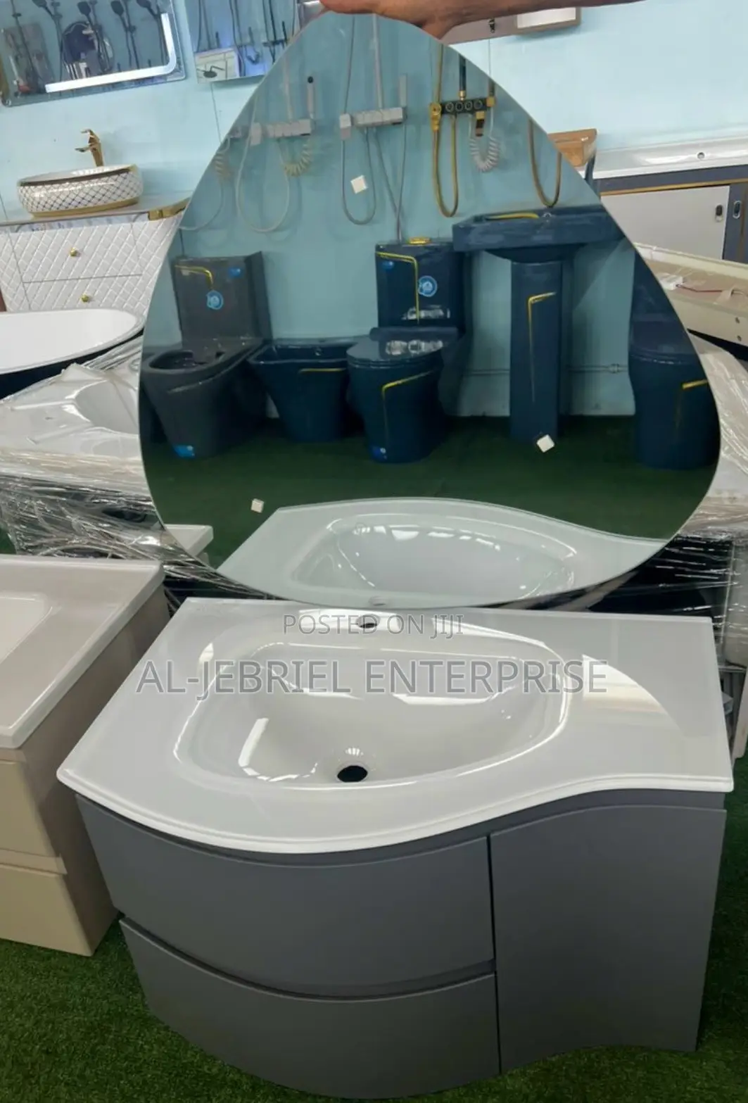 Cabinet Basin 80cm + Led Mirror