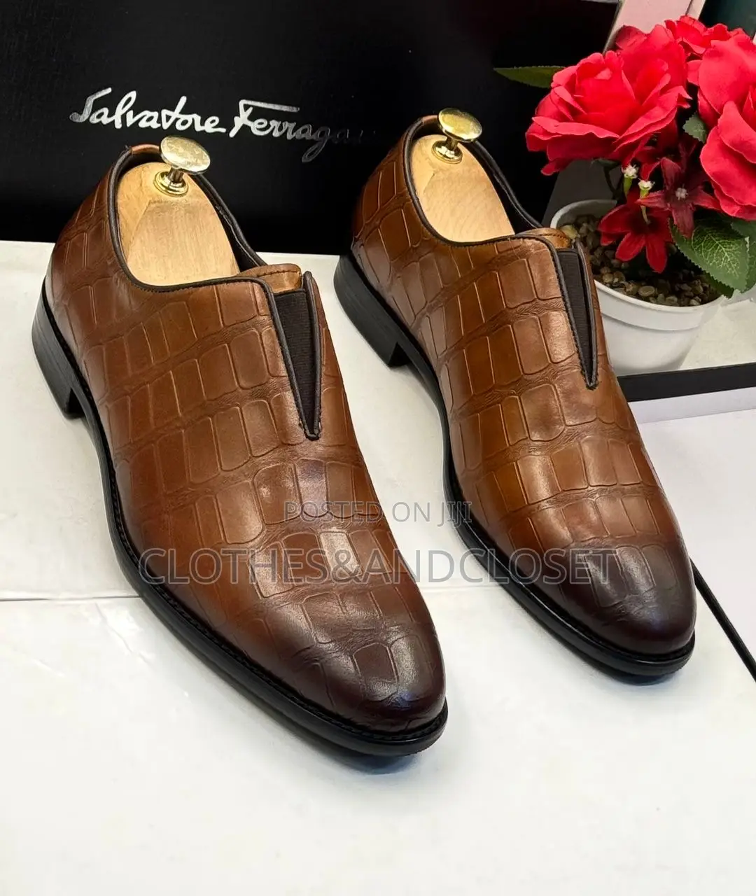 Salvatore Ferragamo Alligator-Leather Loafers