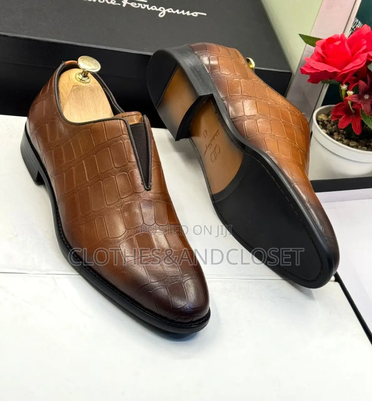 Salvatore Ferragamo Alligator-Leather Loafers
