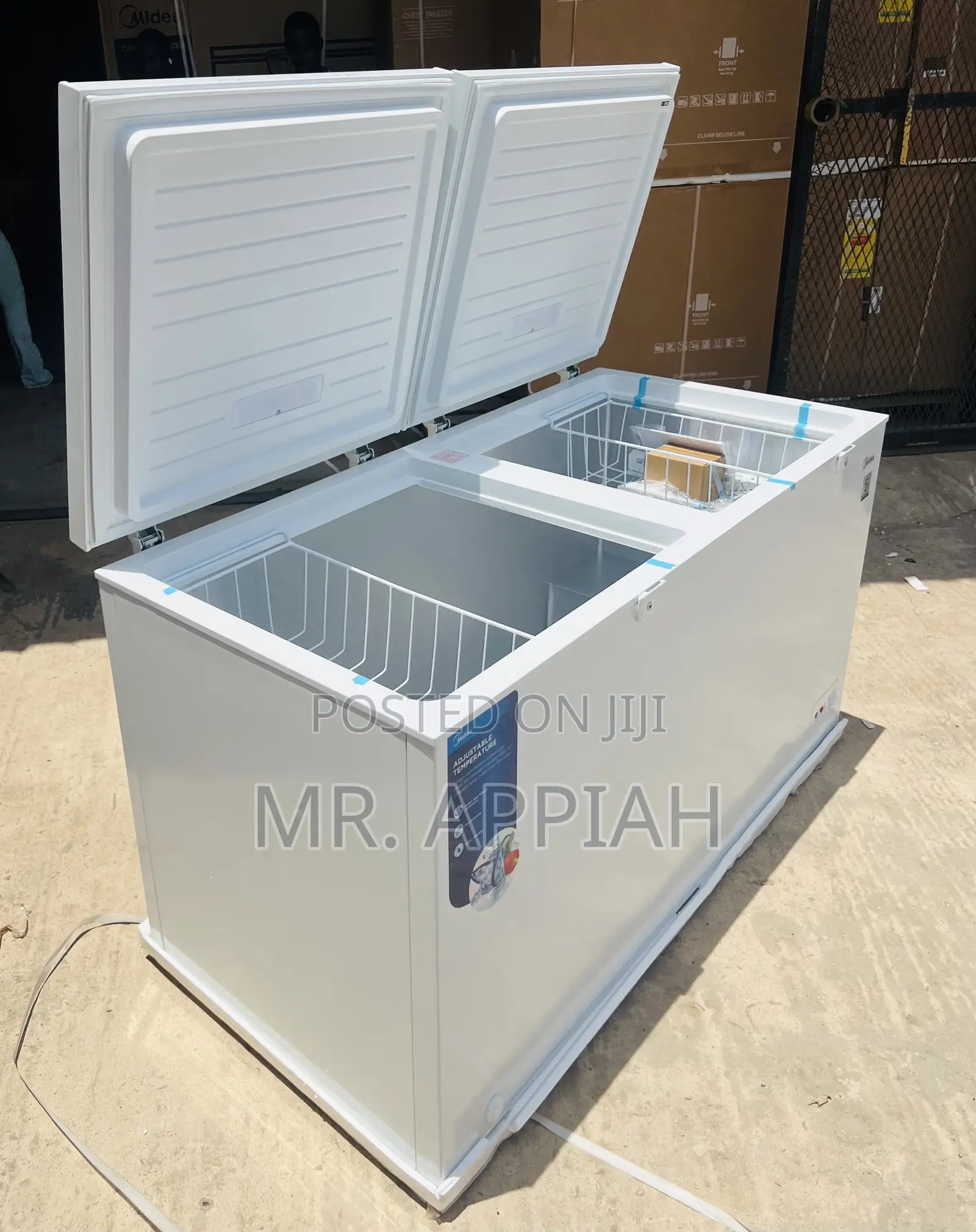 Unique Design Midea 508l Double Door Chest Freezer(White)