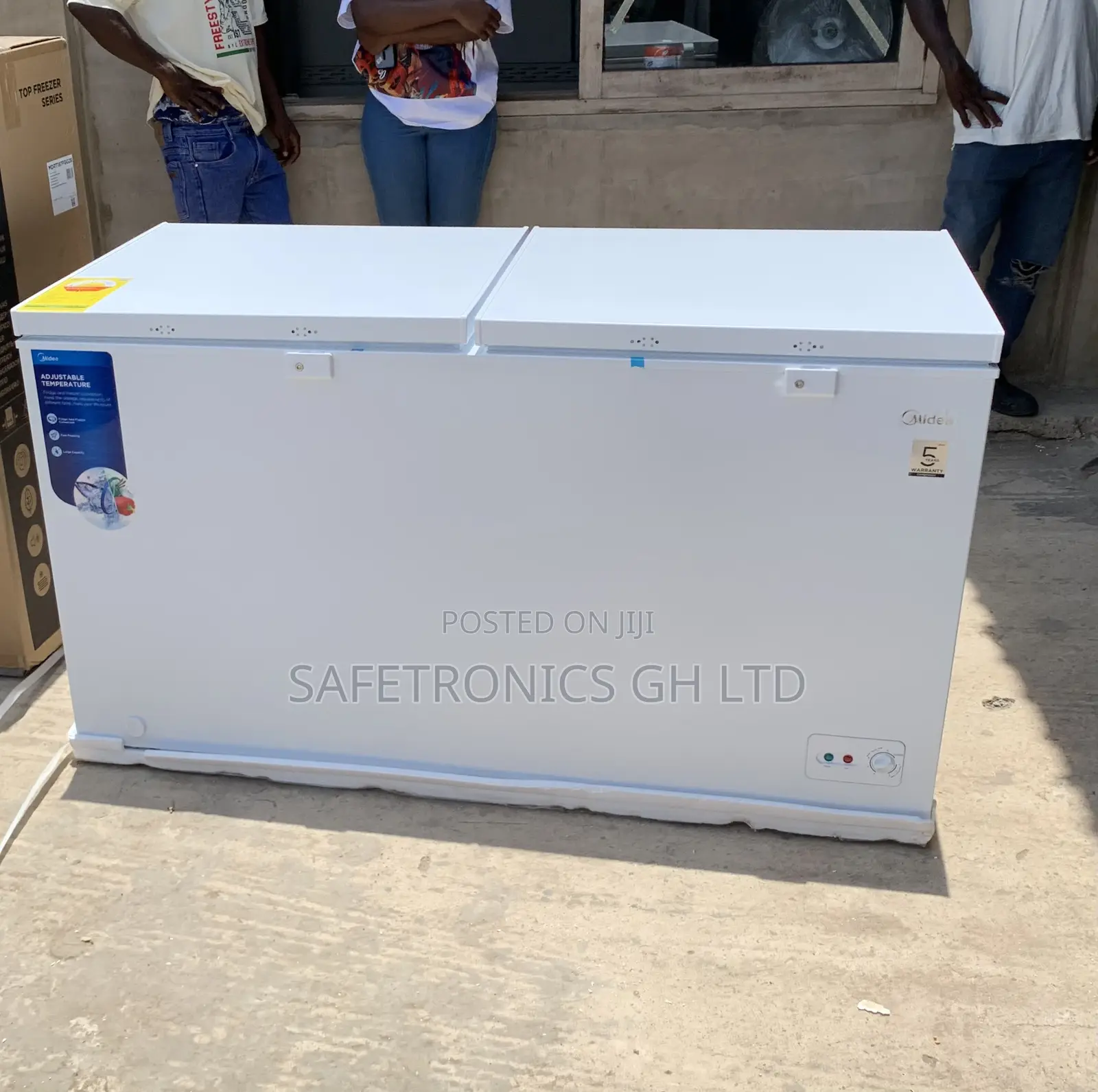 Available White Midea 508l Double Door Chest Freezer
