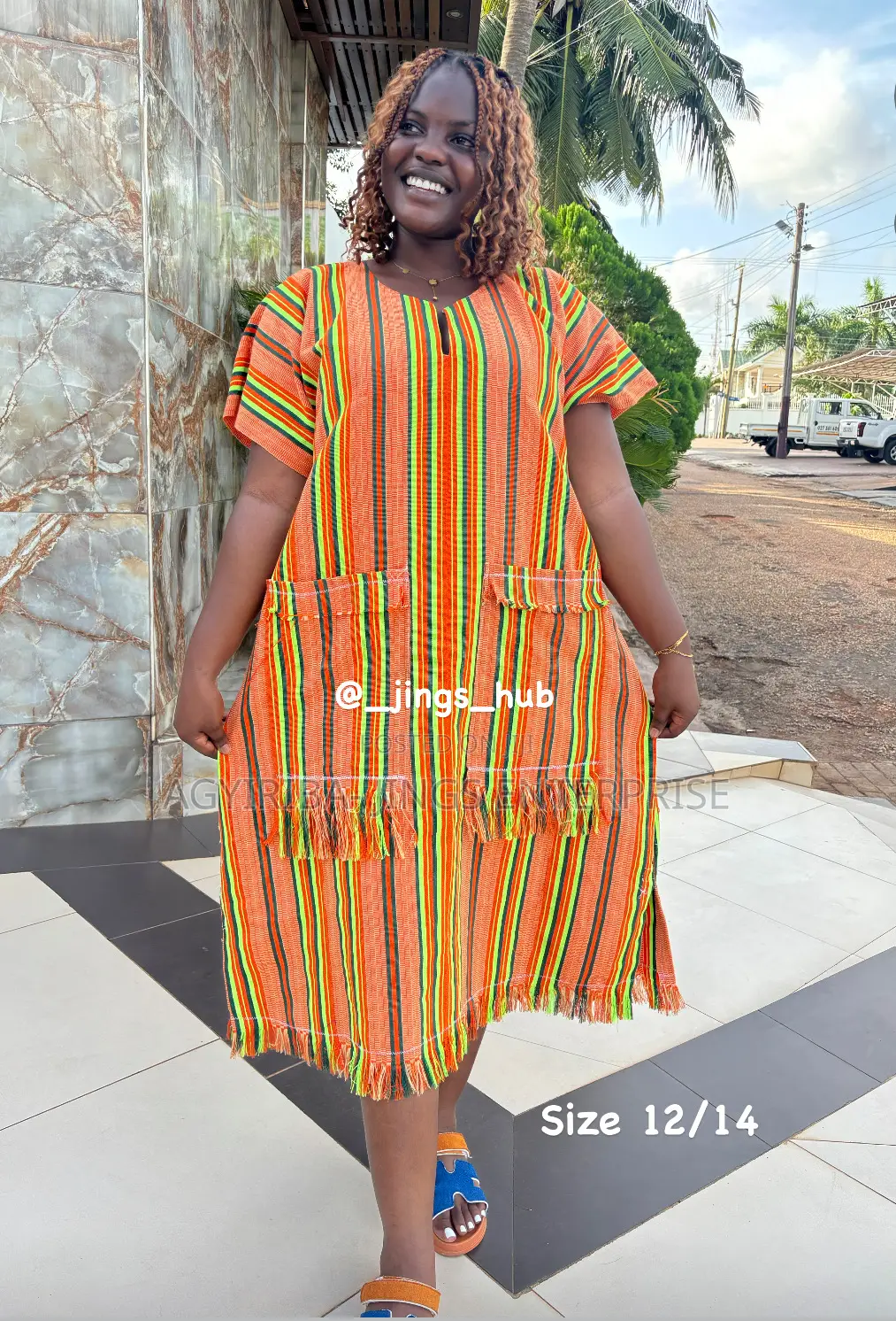 Orange Smock Dress