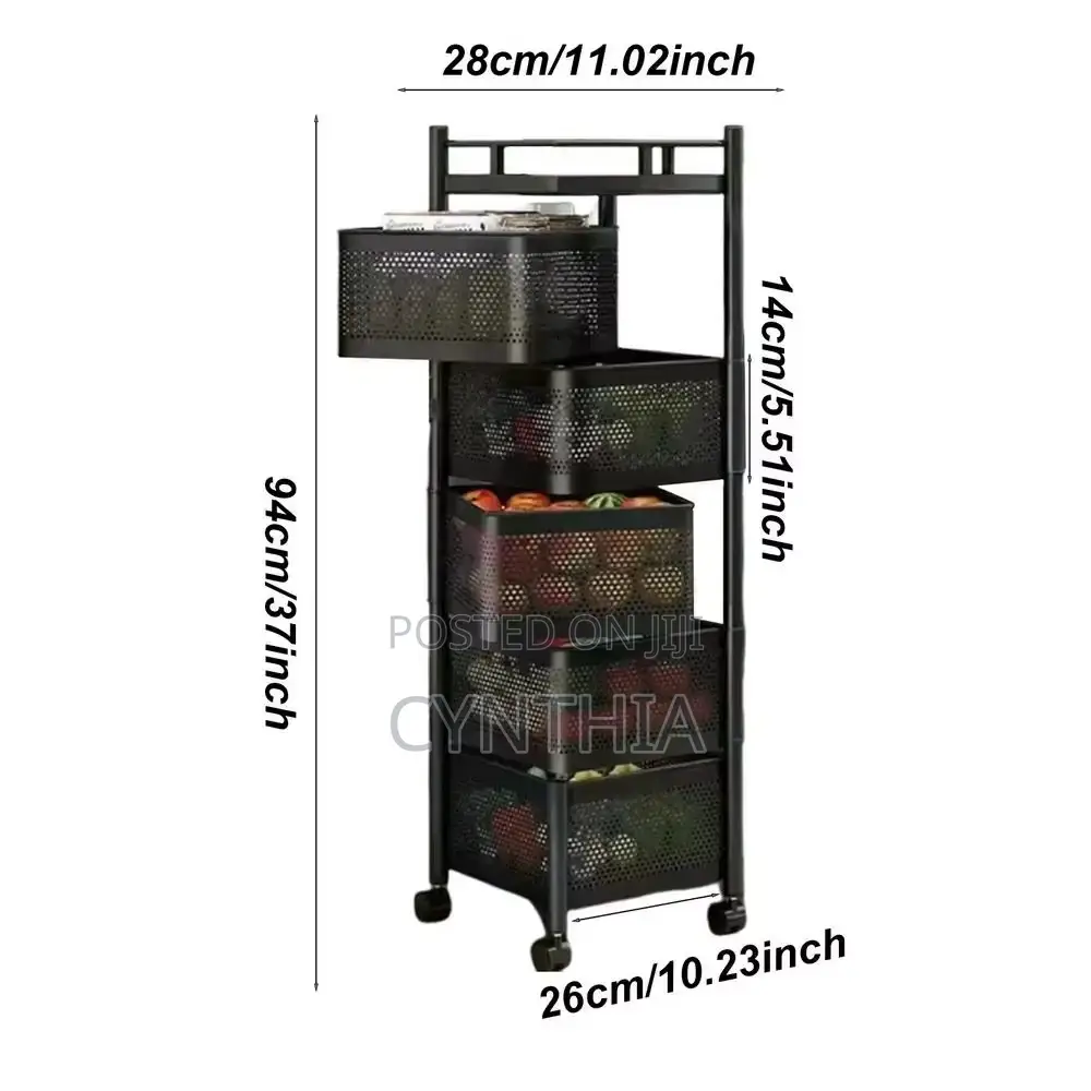 Rotating Kitchen And Living Room Rack