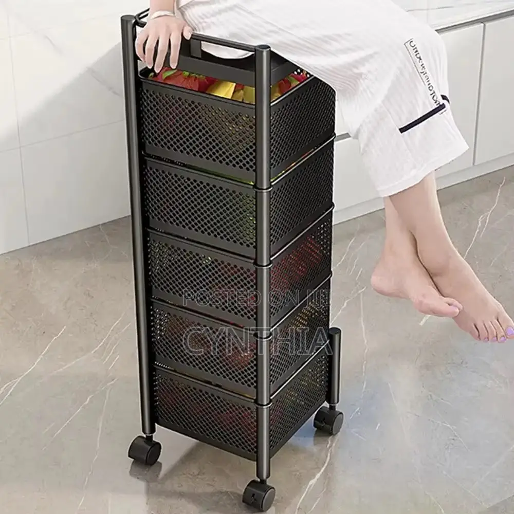 Rotating Kitchen And Living Room Rack