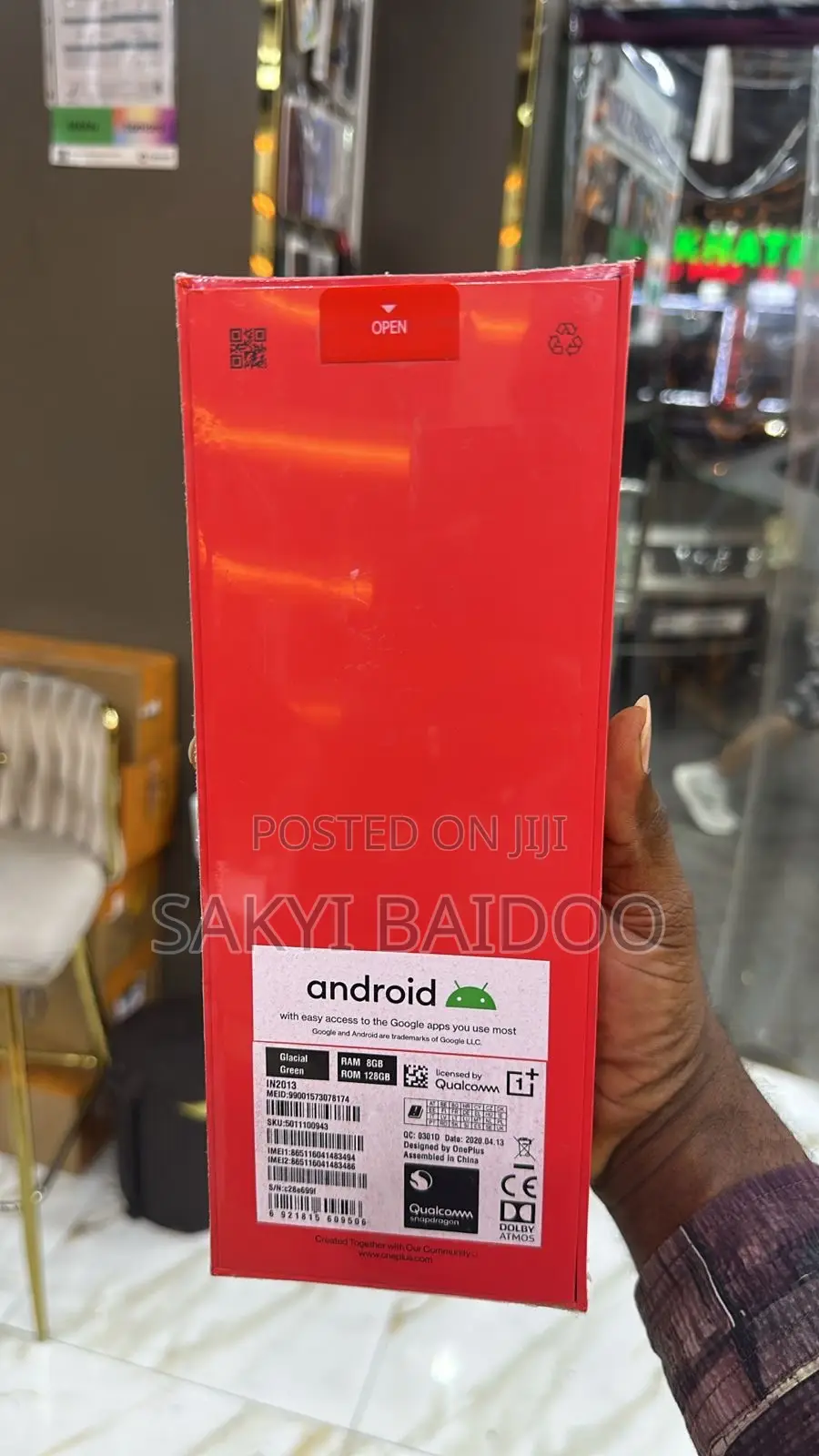 New OnePlus 8 128 GB Black