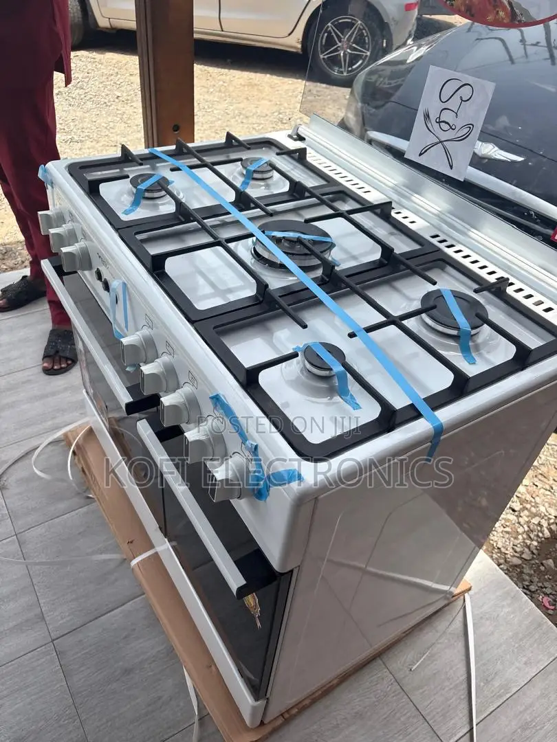 Mediatech 60x90 White Gas Cooker Strong Build, Superior Heat