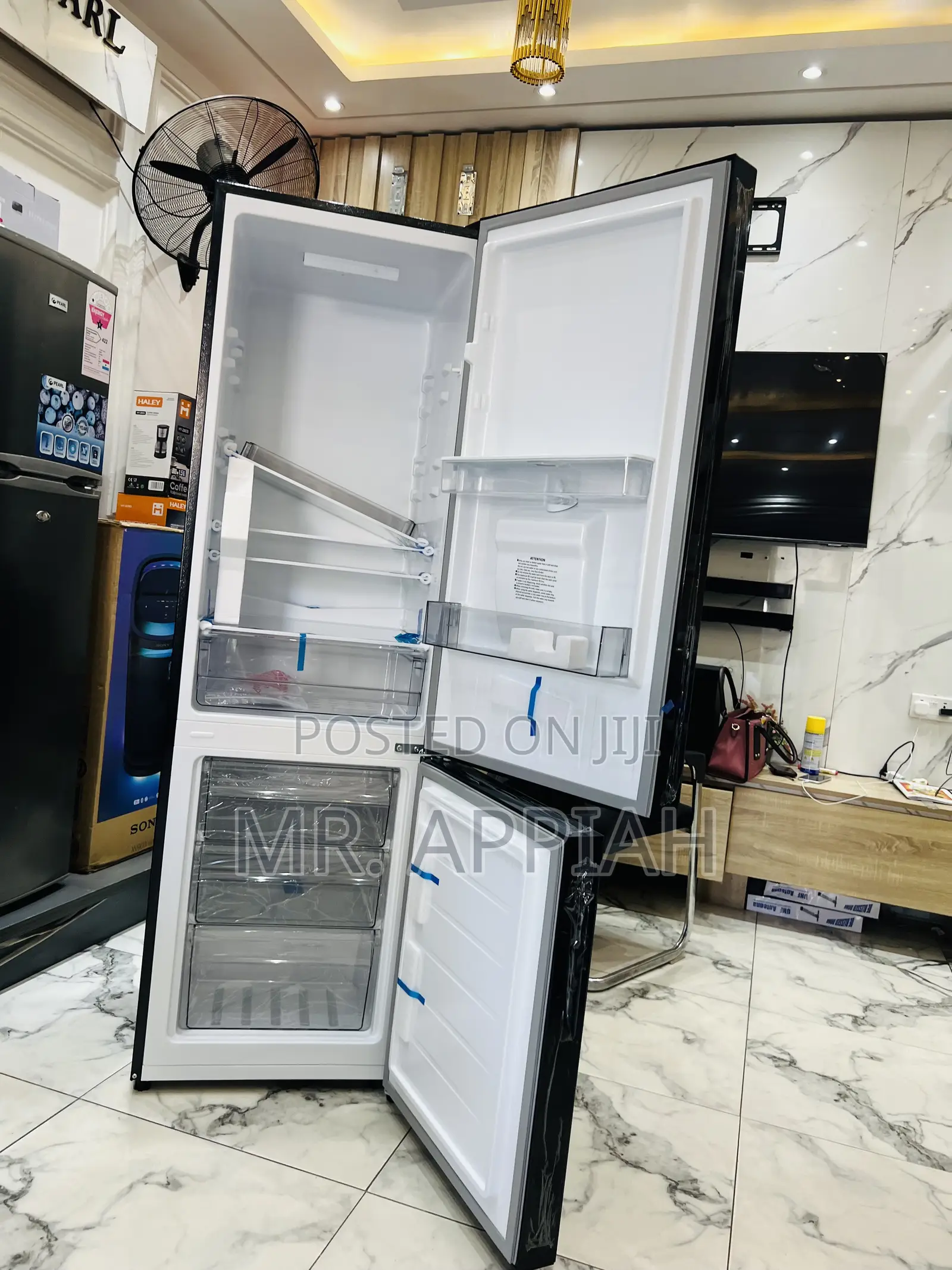 Fast Chilling Pearl Pf-370-13m Double Door Refrigerator(Mirror)