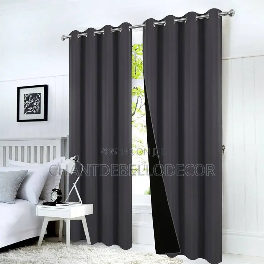 Charcoal Grey High Dence Total Thermal Insulated Blackout Curtains