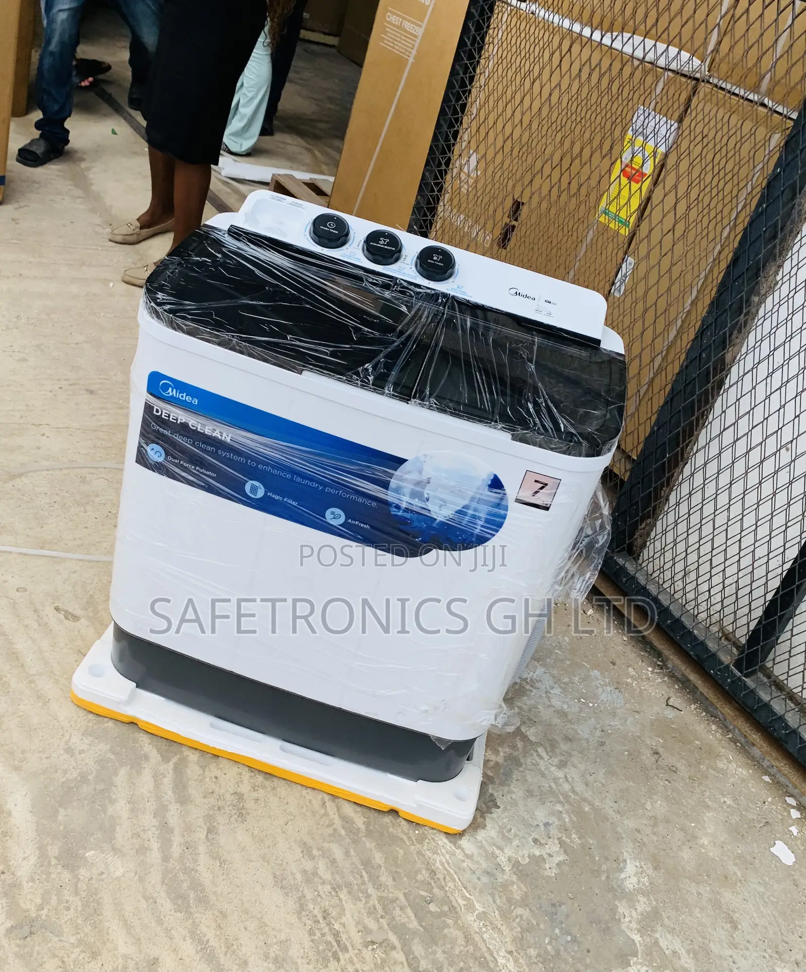 Try Brand New Midea 7 Kg Semi Automatic Top Load Washing Machine White