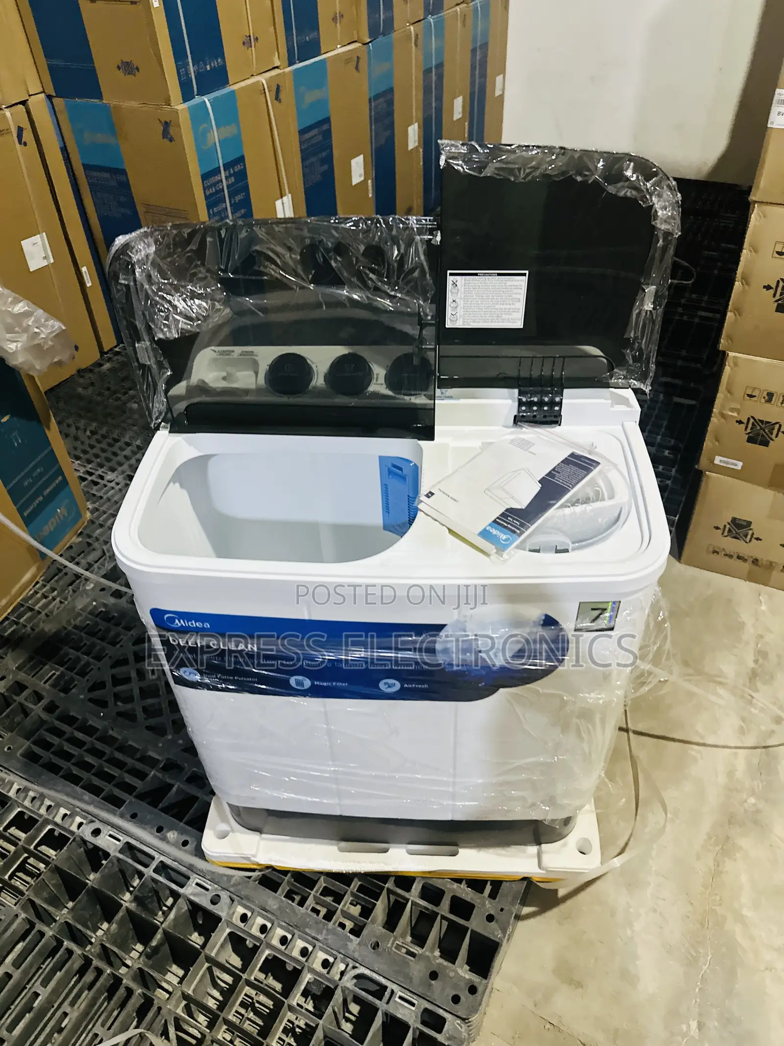 Pure Copper Washing Machine 7kg Midea Twintub Topload