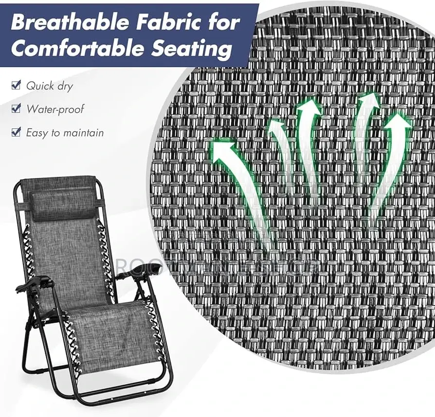 Outsunny 2 Seater Black Foldable Garden Furniture Set