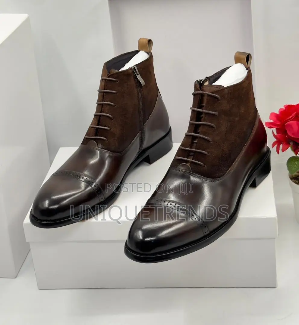 Quality Kenneth Cole Suede Leather Balmoral Boot (Coffee)