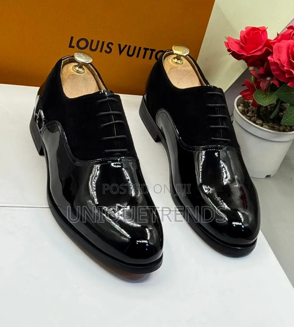 Classic Executive Louis Vuitton Suede and Patent Leather Shoe
