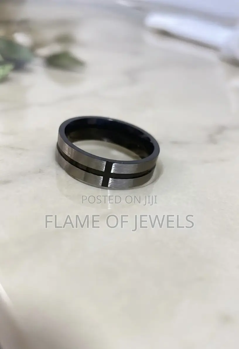 Black And Silver Valor Wedding Ring For Men