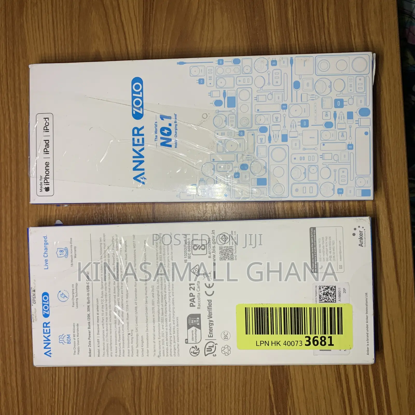 Original Anker Zolo 20000mah Power Bank(30w Fast Charging)