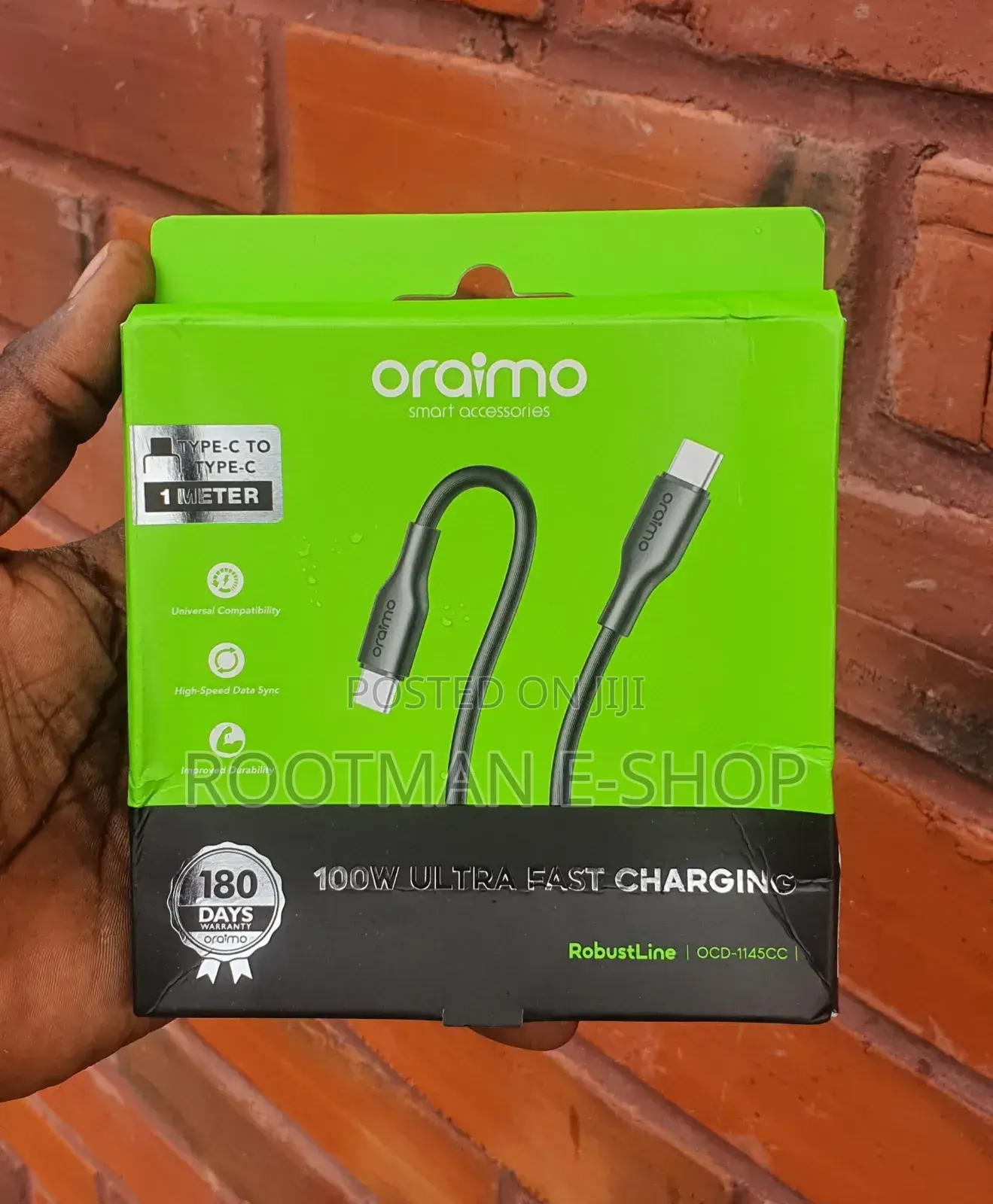 Oraimo 100w Usb-C Fast Charging Cable