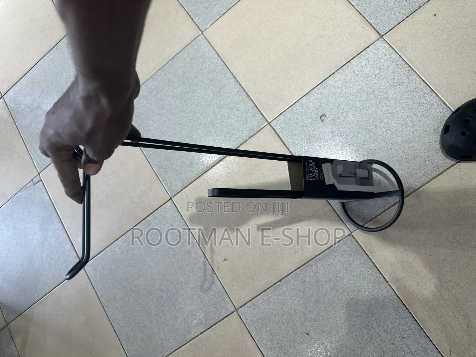 Free-Standing Toilet Roll Holder and Storage Caddy