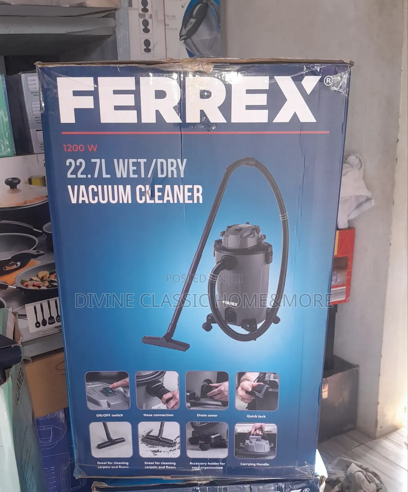 Ferrex 22.7lit Wet Dry Vacuum Cleaner (1200w)
