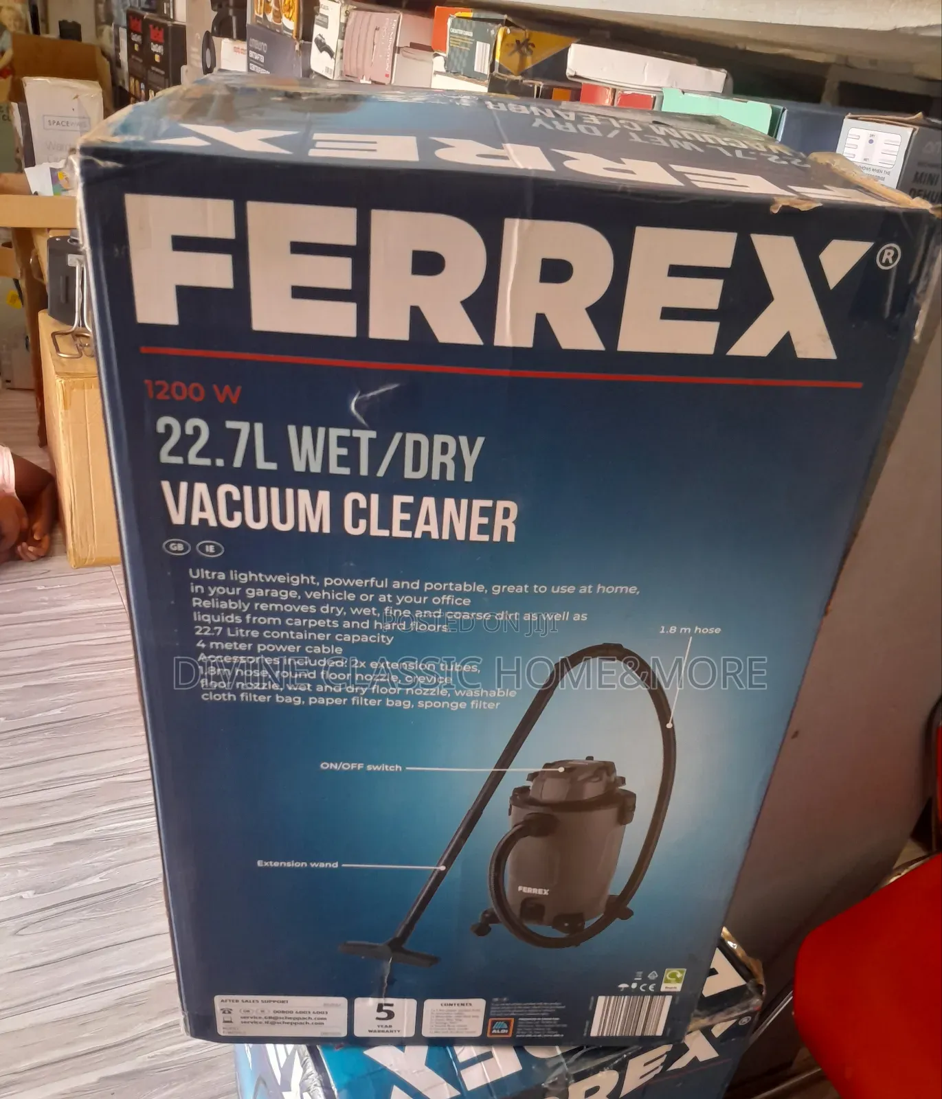 Ferrex 22.7lit Wet Dry Vacuum Cleaner (1200w)